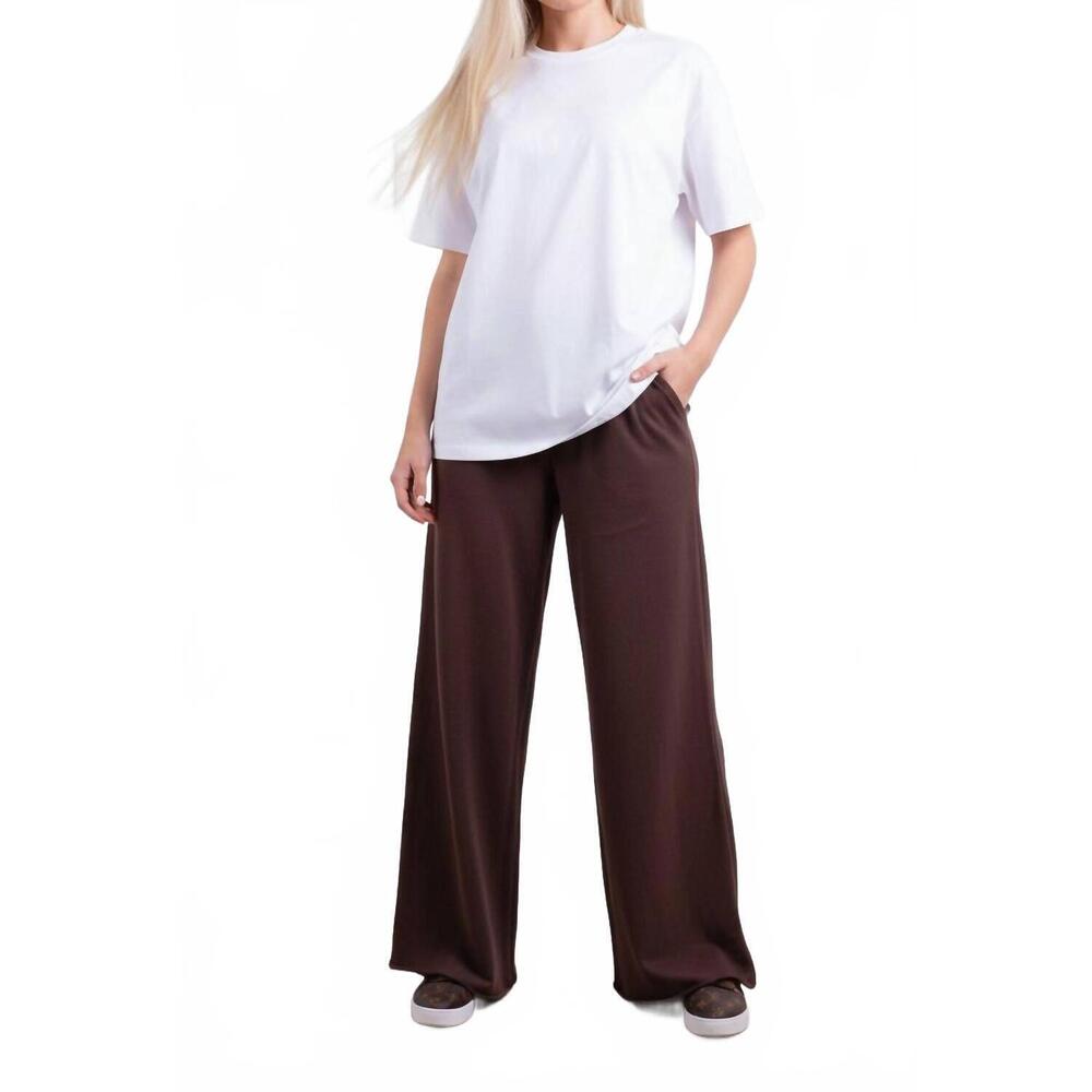 NEW MIMOSA wide leg joggers in brown